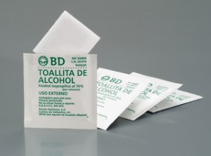 Toallitas bactericias con alcohol